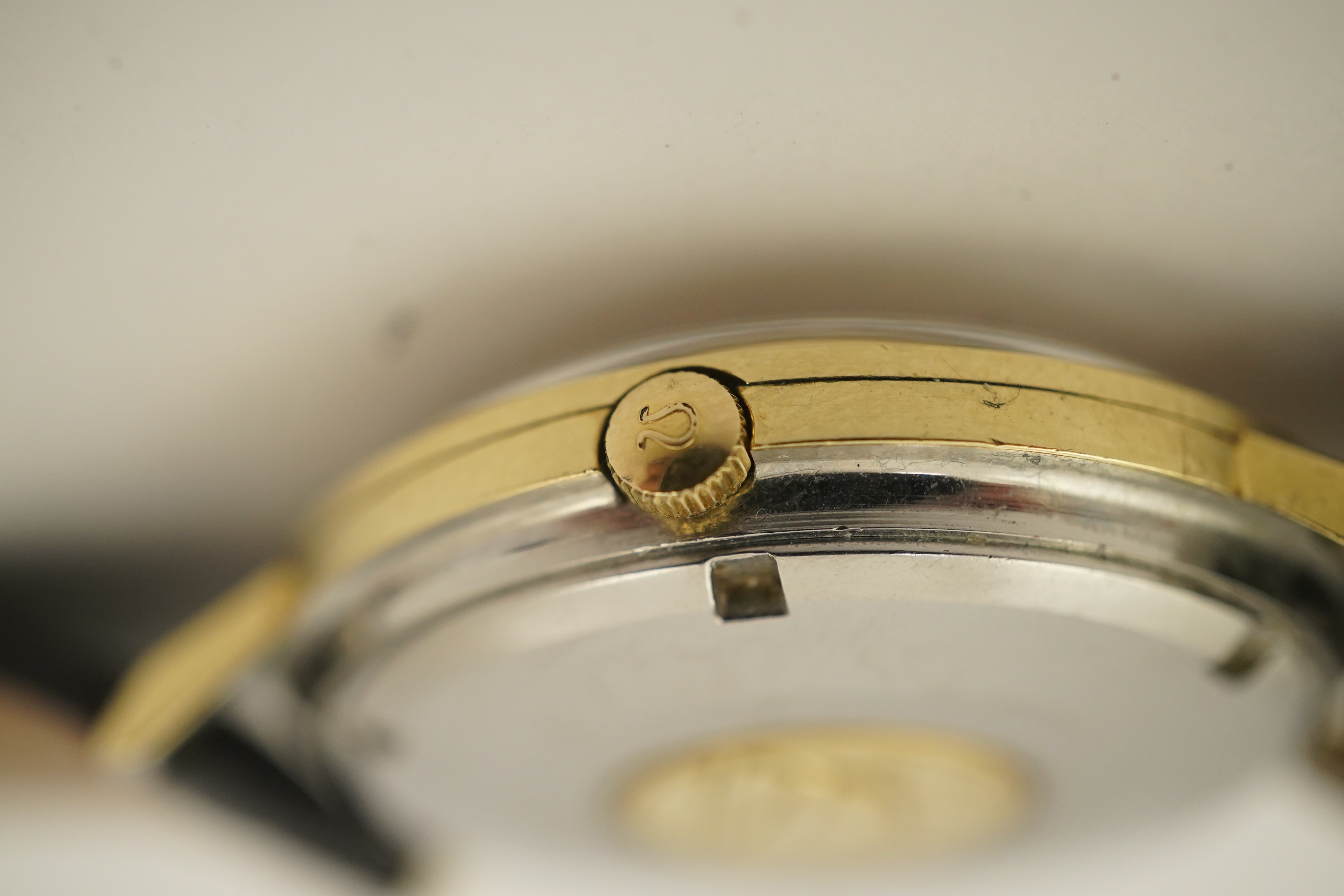 A gentleman's 1960's steel and gold plated Omega Constellation Chronometer automatic wrist watch